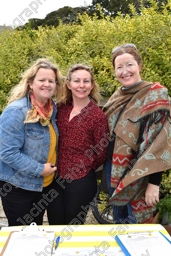 DSC 0003 
 Orla Forde Wilson (creator of the mural on the wall surrounding the playground), Carmel O'Neill and Hazel Fleming, Abbeyknockmoy at the official opening of Abbeyknockmoy playground.