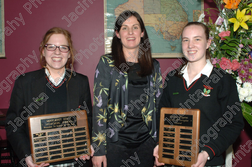 16 
 Ciara Donnellan (Overall Student of the Year), Principal Neasa Cosgrove and Ciara Glynn (Winner of the 'Spirit of Currylea' Award).