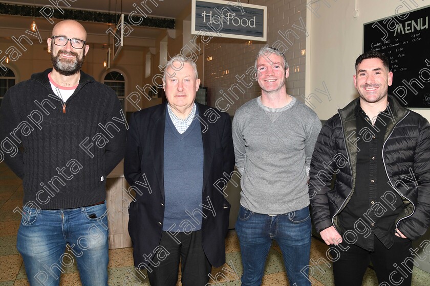 DSC 0572 
 David Hynes, former teacher John B. McLoughlin, David Ward and Barry Rooney.