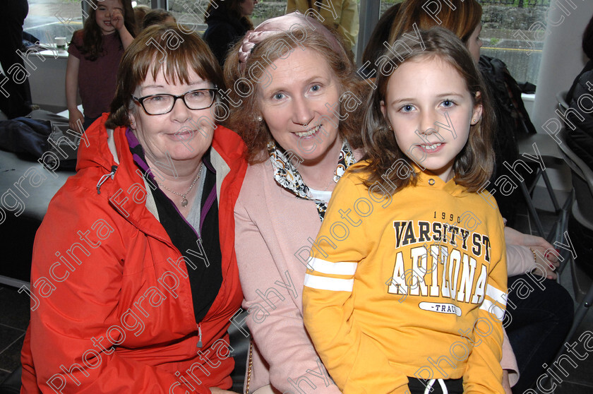 DSC 0087 
 Tuam's extraordinary exotic fossil of the type known as Phanerotinus cristatus was unveiled at a public exhibition in Tuam Library. Pictured are Nuala B. Higgins, Tuam and Eileen and Lisa McDonagh, Oughterard.