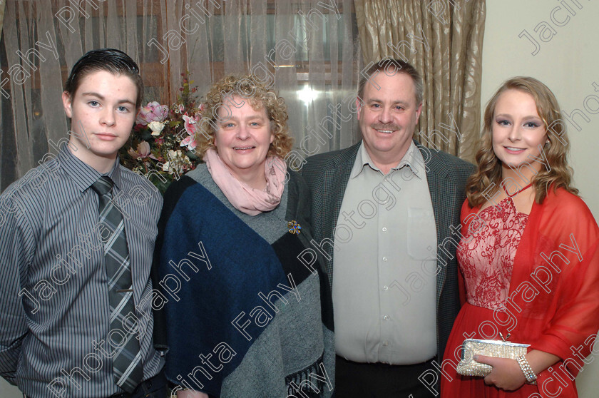 DSC 0016 
 Pictured at the Dunmore McHales Social in the Ard Ri House Hotel, Tuam were Jack, Monica, Mark and Dearbhla Neenan, Dunmore.