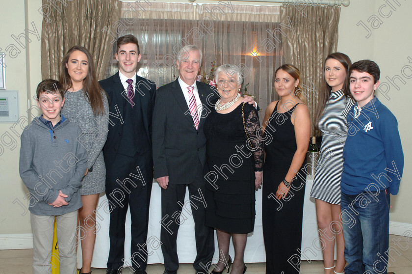 DSC 0038 
 Pictured at the Tuam Stars Social in the Ard Ri House Hotel, Tuam were Seamus and Helen Colleran with their Grandchildren Ronan and Emma Colleran, Shane McLaughlin and Aishling, Ruth and Mark Colleran. Seamus was honoured on the night.